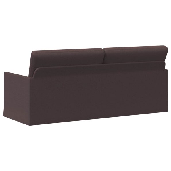 vidaXL Sedačka pre 3 Tmavohnedá 190 x 81 x 82 cm Látka – Obrázok 5