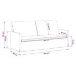 vidaXL Sedačka pre 3 Tmavohnedá 190 x 81 x 82 cm Látka – Obrázok 9