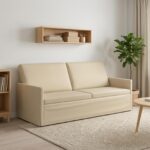 vidaXL Sedačka pre 3 Krémová 190 x 81 x 82 cm Látka