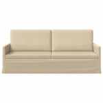 vidaXL Sedačka pre 3 Krémová 190 x 81 x 82 cm Látka – Obrázok 3