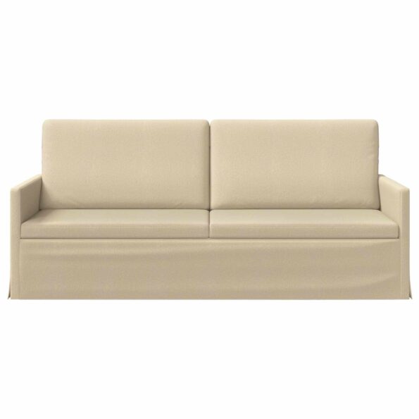vidaXL Sedačka pre 3 Krémová 190 x 81 x 82 cm Látka – Obrázok 3