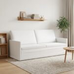 vidaXL Sedačka pre 3 Biela 190 x 81 x 82 cm Látka