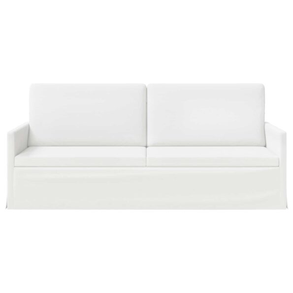 vidaXL Sedačka pre 3 Biela 190 x 81 x 82 cm Látka – Obrázok 3