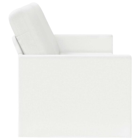 vidaXL Sedačka pre 3 Biela 190 x 81 x 82 cm Látka – Obrázok 4