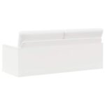 vidaXL Sedačka pre 3 Biela 190 x 81 x 82 cm Látka – Obrázok 5