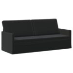 vidaXL Sedačka pre 3 Čierna 190 x 81 x 82 cm Zamat – Obrázok 2