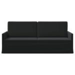vidaXL Sedačka pre 3 Čierna 190 x 81 x 82 cm Zamat – Obrázok 3