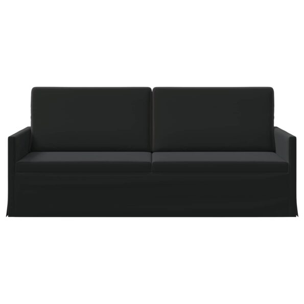 vidaXL Sedačka pre 3 Čierna 190 x 81 x 82 cm Zamat – Obrázok 3