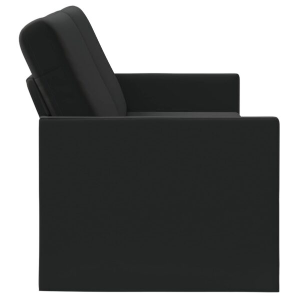 vidaXL Sedačka pre 3 Čierna 190 x 81 x 82 cm Zamat – Obrázok 4