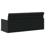 vidaXL Sedačka pre 3 Čierna 190 x 81 x 82 cm Zamat – Obrázok 5