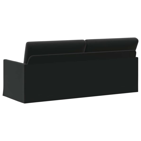 vidaXL Sedačka pre 3 Čierna 190 x 81 x 82 cm Zamat – Obrázok 5