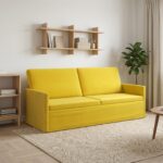 vidaXL Sedačka pre 3 Žltá 190 x 81 x 82 cm Zamat