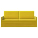 vidaXL Sedačka pre 3 Žltá 190 x 81 x 82 cm Zamat – Obrázok 3