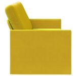 vidaXL Sedačka pre 3 Žltá 190 x 81 x 82 cm Zamat – Obrázok 4