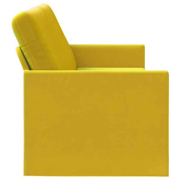 vidaXL Sedačka pre 3 Žltá 190 x 81 x 82 cm Zamat – Obrázok 4