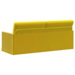 vidaXL Sedačka pre 3 Žltá 190 x 81 x 82 cm Zamat – Obrázok 5