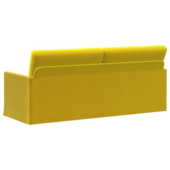 vidaXL Sedačka pre 3 Žltá 190 x 81 x 82 cm Zamat – Obrázok 5