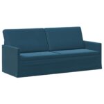 vidaXL Sedačka pre 3 Modrá 190 x 81 x 82 cm Zamat – Obrázok 2