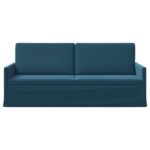 vidaXL Sedačka pre 3 Modrá 190 x 81 x 82 cm Zamat – Obrázok 3