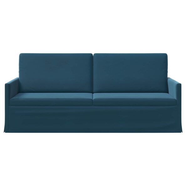 vidaXL Sedačka pre 3 Modrá 190 x 81 x 82 cm Zamat – Obrázok 3