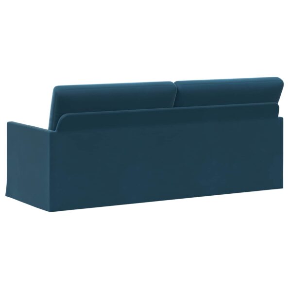 vidaXL Sedačka pre 3 Modrá 190 x 81 x 82 cm Zamat – Obrázok 5