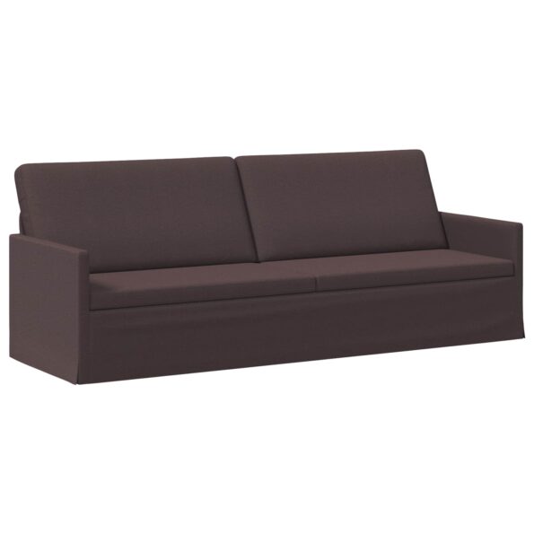 vidaXL Sedačka pre 3 Tmavohnedá 220 x 81 x 82 cm Látka – Obrázok 2