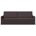 vidaXL Sedačka pre 3 Tmavohnedá 220 x 81 x 82 cm Látka – Obrázok 3