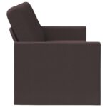 vidaXL Sedačka pre 3 Tmavohnedá 220 x 81 x 82 cm Látka – Obrázok 4