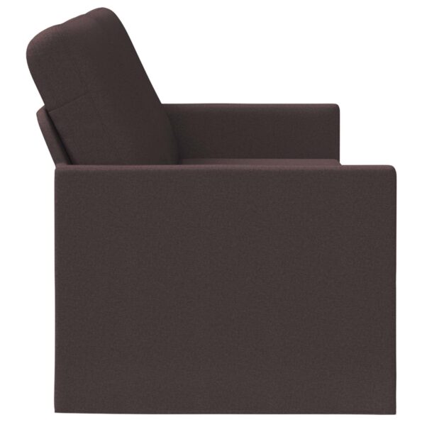 vidaXL Sedačka pre 3 Tmavohnedá 220 x 81 x 82 cm Látka – Obrázok 4