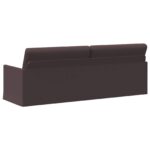 vidaXL Sedačka pre 3 Tmavohnedá 220 x 81 x 82 cm Látka – Obrázok 5