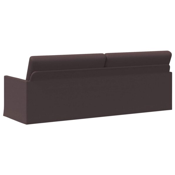 vidaXL Sedačka pre 3 Tmavohnedá 220 x 81 x 82 cm Látka – Obrázok 5