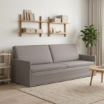 vidaXL Sedačka pre 3 Sivohnedá 220 x 81 x 82 cm Látka