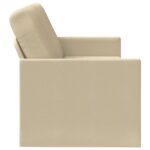 vidaXL Sedačka pre 3 Krémová 220 x 81 x 82 cm Látka – Obrázok 4