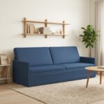vidaXL Sedačka pre 3 Modrá 220 x 81 x 82 cm Látka