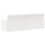vidaXL Sedačka pre 3 Biela 220 x 81 x 82 cm Látka – Obrázok 5