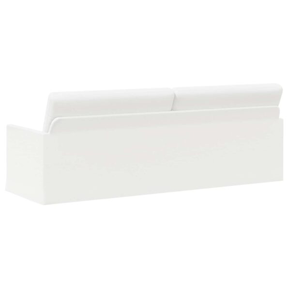 vidaXL Sedačka pre 3 Biela 220 x 81 x 82 cm Látka – Obrázok 5