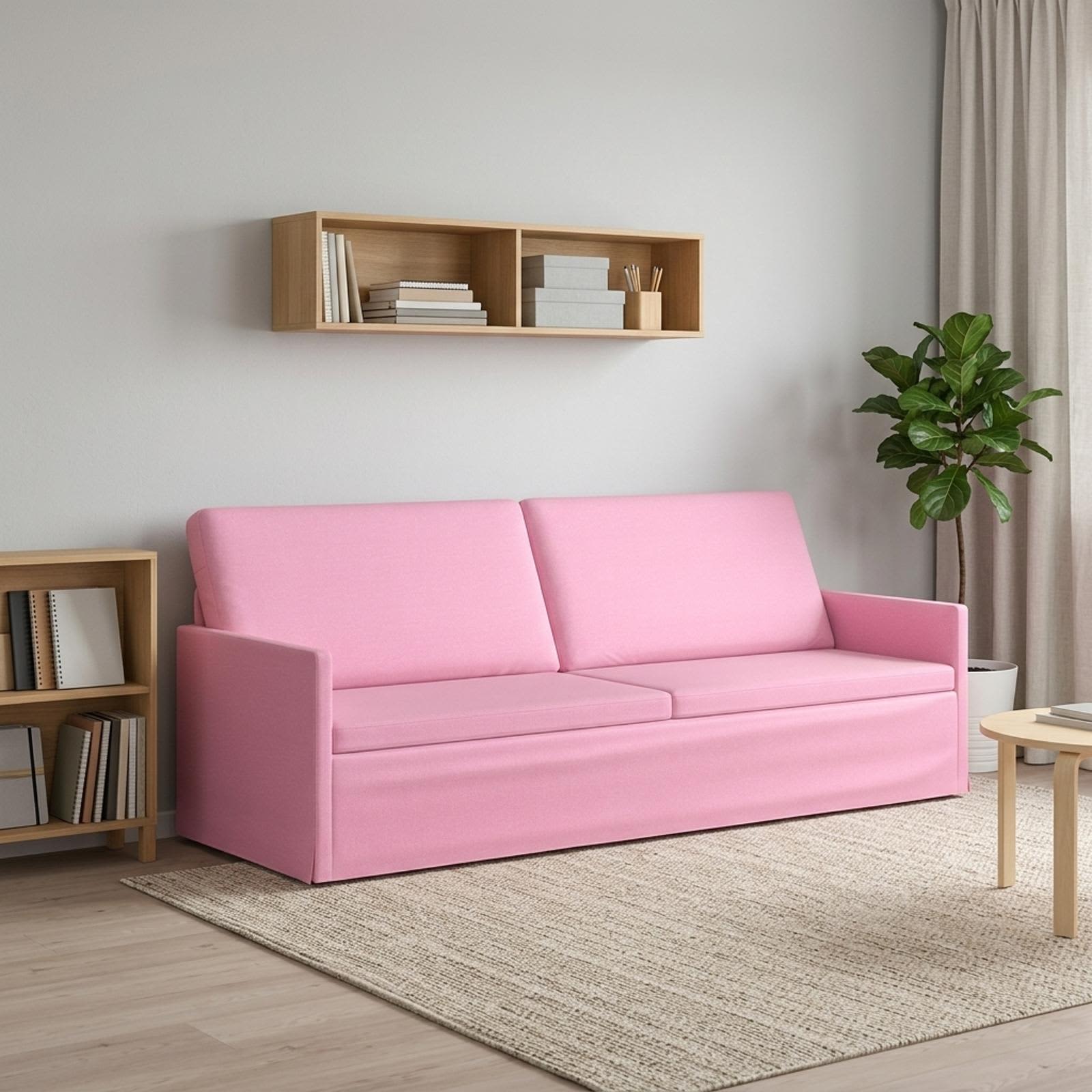 42041150_1.jpg vidaXL Sedačka pre 3 Ružová 220 x 81 x 82 cm Látka – Obrázok 1