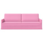 vidaXL Sedačka pre 3 Ružová 220 x 81 x 82 cm Látka – Obrázok 3