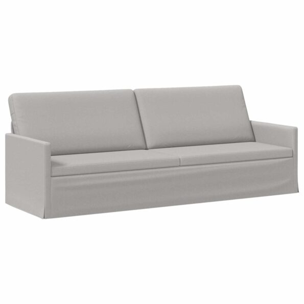 vidaXL Sedačka pre 3 Oblá šedá 220 x 81 x 82 cm Látka – Obrázok 2
