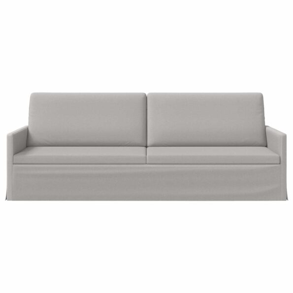 vidaXL Sedačka pre 3 Oblá šedá 220 x 81 x 82 cm Látka – Obrázok 3
