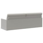 vidaXL Sedačka pre 3 Oblá šedá 220 x 81 x 82 cm Látka – Obrázok 5
