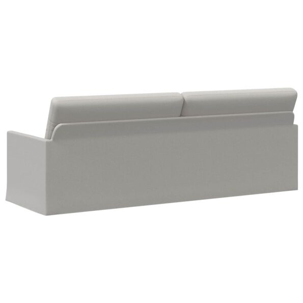 vidaXL Sedačka pre 3 Oblá šedá 220 x 81 x 82 cm Látka – Obrázok 5
