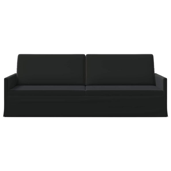 vidaXL Sedačka pre 3 Čierna 220 x 81 x 82 cm Zamat – Obrázok 3