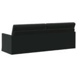 vidaXL Sedačka pre 3 Čierna 220 x 81 x 82 cm Zamat – Obrázok 5