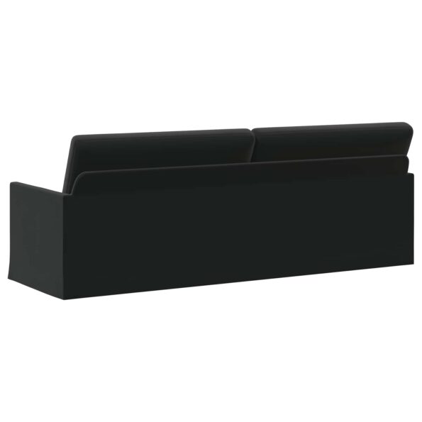 vidaXL Sedačka pre 3 Čierna 220 x 81 x 82 cm Zamat – Obrázok 5
