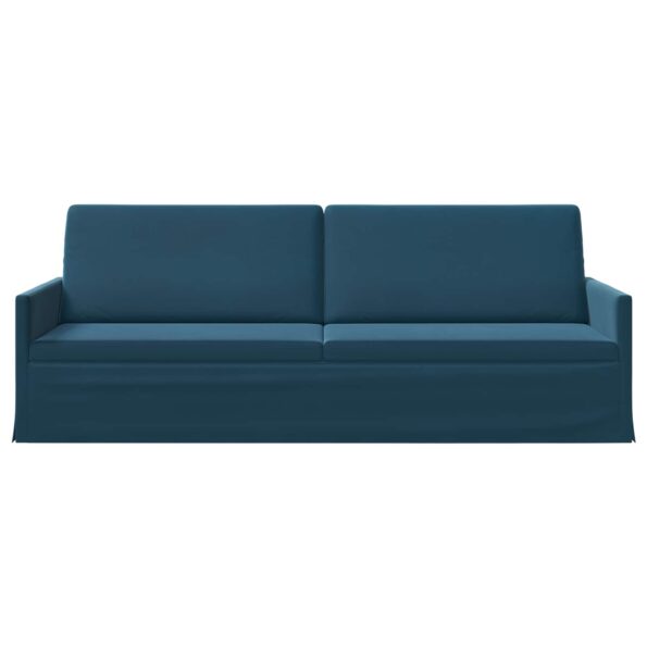 vidaXL Sedačka pre 3 Modrá 220 x 81 x 82 cm Zamat – Obrázok 3