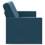 vidaXL Sedačka pre 3 Modrá 220 x 81 x 82 cm Zamat – Obrázok 4