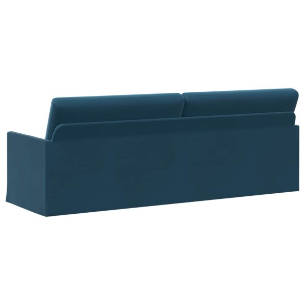 vidaXL Sedačka pre 3 Modrá 220 x 81 x 82 cm Zamat – Obrázok 5