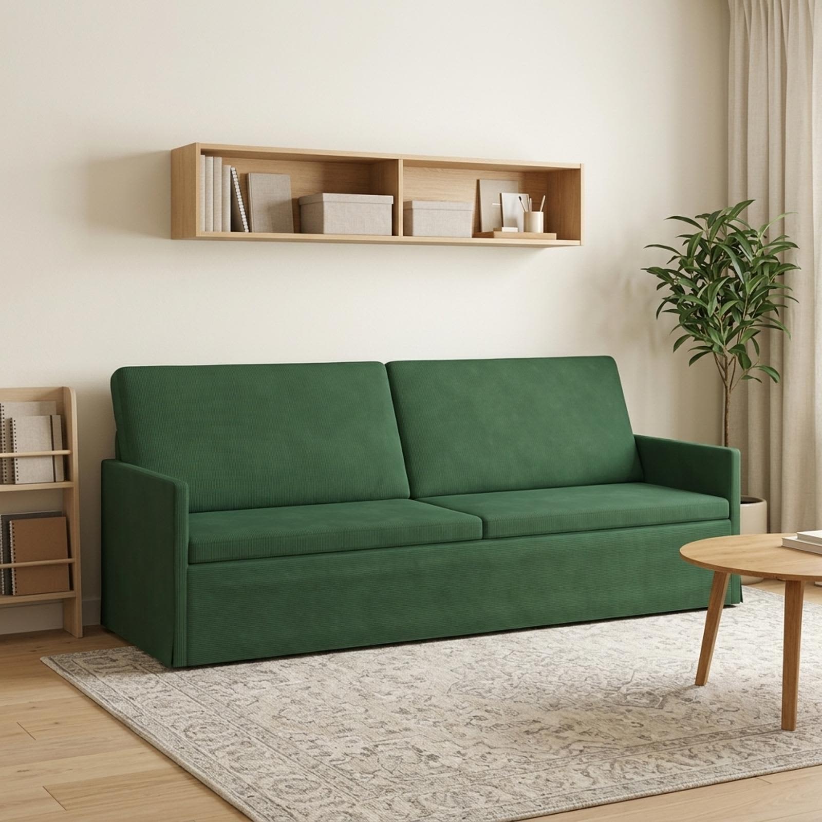 42041170_1.jpg vidaXL Sedačka pre 3 Jungle Green 220 x 81 x 82 cm Kordúrová tkanina – Obrázok 1