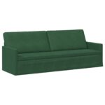 vidaXL Sedačka pre 3 Jungle Green 220 x 81 x 82 cm Kordúrová tkanina – Obrázok 2